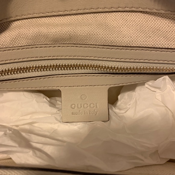Authentic Gucci Guccissima Mayfair Off White Tote - Picture 7 of 9
